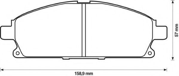 Гальмівні колодки пер. X-Trail 01-13/Pathfinder 95-05 (Sumitomo)  арт. 572466J