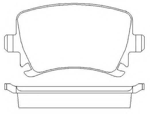 Гальмівні колодки зад. Caddy III/Golf V/Audi A4 03- WOKING арт. 573158J