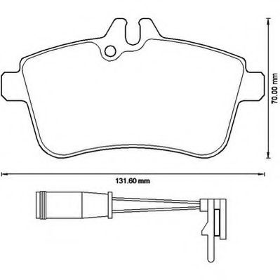 Гальмівні колодки пер. W169/W245 04-12 ROADHOUSE арт. 573230J