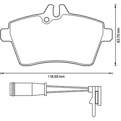 JURID DB гальмівні колодки передн.W169,W245 04- METELLI арт. 573265J