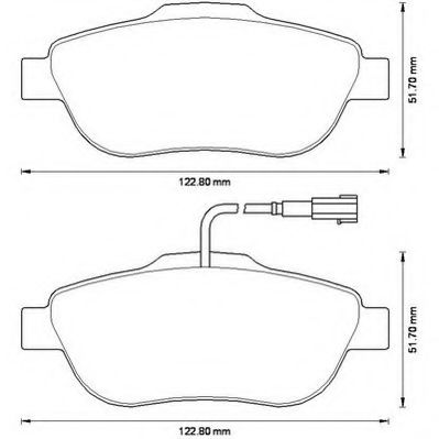 JURID FIAT колодки гальмівні передн.Panda 03-,500,Ford Ka 08-  арт. 573266J