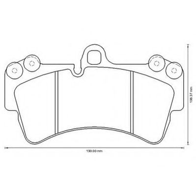 Гальмівні колодки пер. Audi Q7/Touareg/Cayenne (Brembo)  арт. 573282J