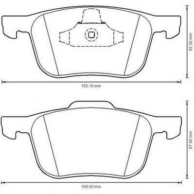 JURID FORD гальмівні колодки передн.C-Max,Focus II,III,Kuga I,II Mazda 3,5,Volvo 03-  арт. 573209JC