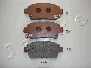 Колодки гальмівні дискові Byd F3 1.6 (05-13),Great wall Coolbear 1.5 (09-13) (50203) JAPKO  арт. 50203