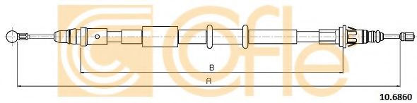 Трос ручника ABS арт. 106860