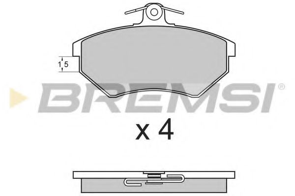 Гальмівні колодки пер. Audi 80/100/A4 78-00 (TRW) (119x70x19,4) без датчика  арт. BP2642