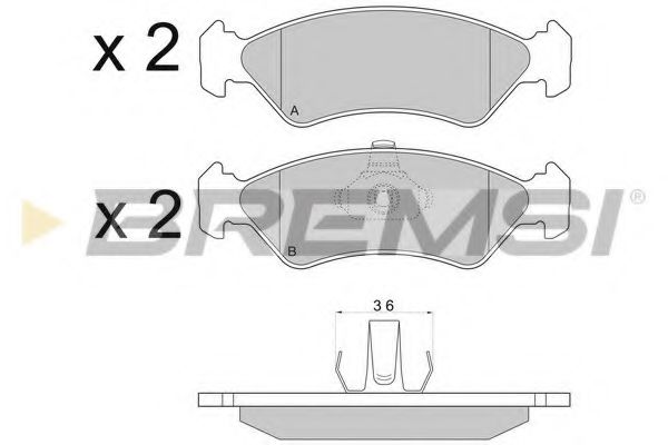 Гальмівні колодки пер. Ford Fiesta 89-02 (ATE)  арт. BP2671