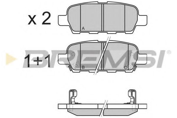 Гальмівні колодки зад. Qashqai/X-Trail 07- (39x105,4x13,7)  арт. BP3351
