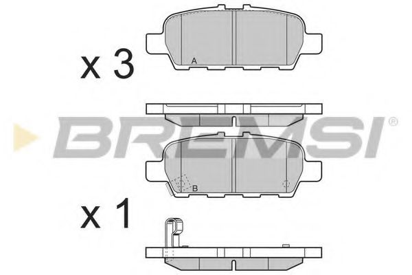 Гальмівні колодки зад. Juke/Leaf/X-Trail/Grand Vitara II 05- (39x105,5x14,2)  арт. BP3395
