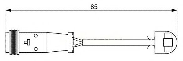 Датчик гальмівних колодок Sprinter/Crafter 06- зад. (2 конт)  арт. WI0653