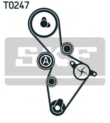 Комплект ГРМ (ремінь + ролик + водяний насос) AUDI A3, A4 B6  SEAT ALTEA, ALTEA XL, LEON, TOLEDO III  SKODA OCTAVIA II  VW EOS, GOLF PLUS V, GOLF V, JETTA III, PASSAT B6, TOURAN 2.0 07.02-11.10 VOLKSWAGEN арт. VKMC012221