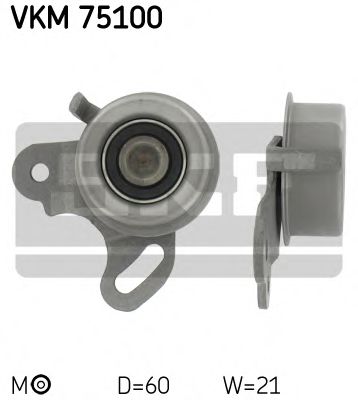 Натягуючий ролик ременя ГРМ HYUNDAI LANTRA I, PONY, PONY / EXCEL, S  MITSUBISHI COLT I, COLT II, COLT III, LANCER F, LANCER III, LANCER IV, TREDIA 1.2-1.5 12.78-05.96  арт. VKM75100