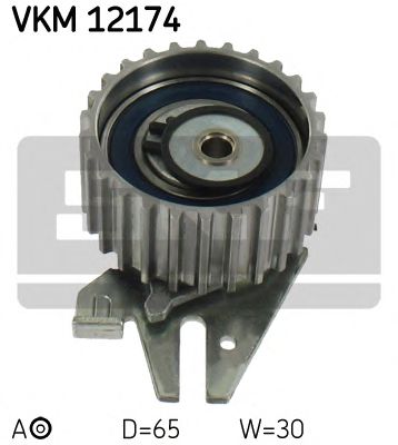 Натягуючий ролик ременя ГРМ ALFA ROMEO 145, 146, 147, 156, 159, 166, BRERA, GIULIA, GIULIETTA, GIULIETTA/HATCHBACK, GT, MITO, SPIDER, STELVIO  CADILLAC BLS  CHEVROLET MALIBU 1.6D-2.4D 08.94-  арт. VKM12174