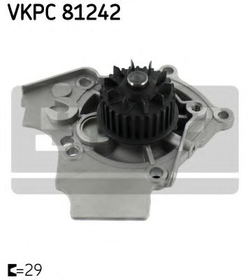 Насос охолоджуючої рідини AUDI A3, A4 ALLROAD B8, A4 B8, A5, A6 C7, A8 D4, Q3, Q5, TT  SEAT ALHAMBRA, ALTEA, ALTEA XL, EXEO, EXEO ST, LEON, TOLEDO III  SKODA OCTAVIA II 1.8-2.0H 09.04-07.19  арт. VKPC81242