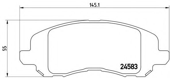 Гальмівні колодки пер. Lancer VIII/Outlander II/Peugeot 4008 08-  арт. P18001