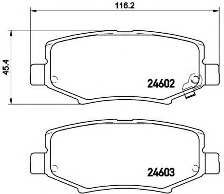 Тормозные колодки Brembo JAPANPARTS арт. P18024