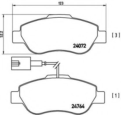 Гальмівні колодки дискові  арт. P23107