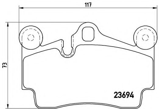 Комплект гальмівних колодок  арт. P85070