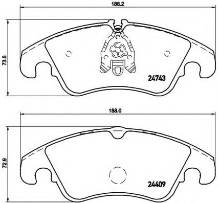 Гальмівні колодки пер. Audi A4/A5/A6/A7/Q7 08-  арт. P85098