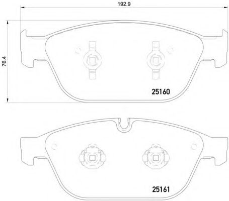 Тормозные колодки Brembo  арт. P85128