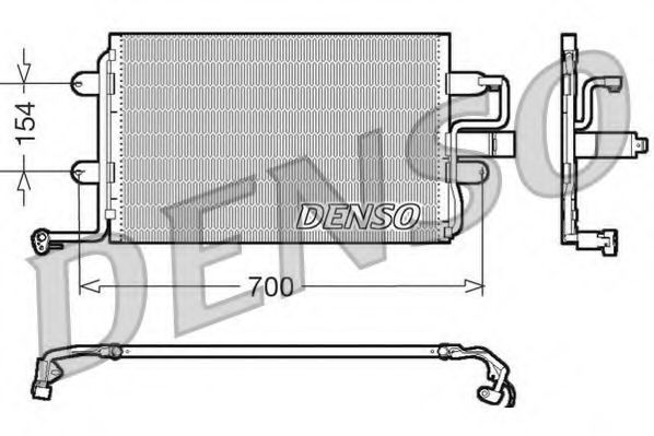 Конденсатор кондицiонера Denso AUDI/SEAT/SUBARU/VW A3/Leon/Legacy/Bora 