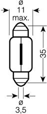 6423-UNV OSRAM Лампа C5W 24V 5W SV8.5-8 ORIGINAL (36 мм)  арт. 6423