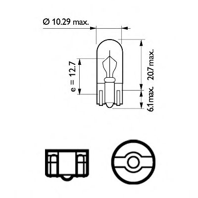 Автолампа 6W  арт. 12040VPB2
