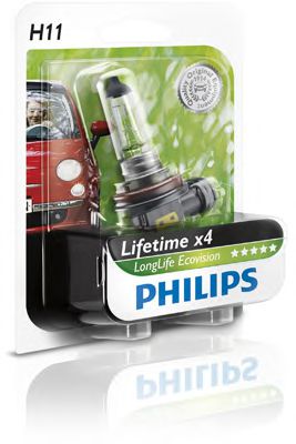 Автолампа H11 12V 55W PGJ19-2 LongLife EcoVision (1 шт. в блістері) OSRAM арт. 12362LLECOB1
