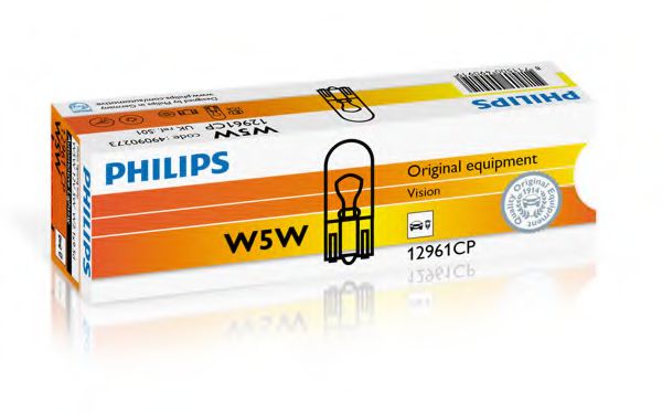12961CP (PHILIPS) W5W 12V 5W W2,1X9,5d  арт. 12961CP