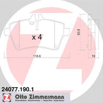 Колодки гальмівні Дискові, к-кт METELLI арт. 240771901