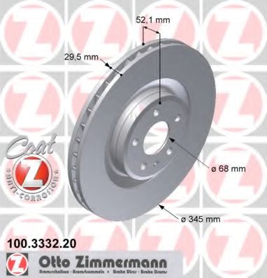 Диск тормозной Coat Z  арт. 100333220