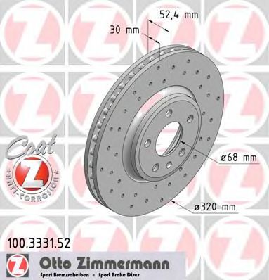 Диск гальмівний SPORT Z  арт. 100333152