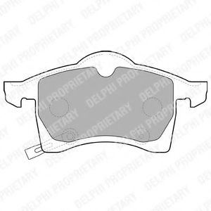 DELPHI OPEL гальмівні колодки передн. Astra G/H, Combo,Zafira NK арт. LP1309