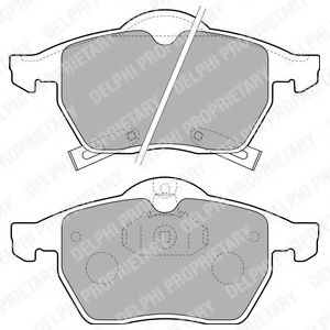 DELPHI OPEL колодки гальмівні передні Vectra 1.6-2.0 99- NK арт. LP1731