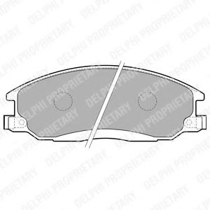 DELPHI HYUNDAI гальмівні колодки передні H-1,Santa Fe 01-,SsangYong Actyon,Kyron,Rexton 02-  арт. LP1743