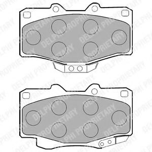 Комплект гальмівних колодок передн , BMW 7 (E38)  TOYOTA 4 RUNNER II, 4 RUNNER III, FORTUNER, HILUX, HILUX IV, HILUX V, HILUX VI, HILUX VII, LAND CRUISER, LAND CRUISER 80 2.2-4.5 08.80- JAPANPARTS арт. LP854