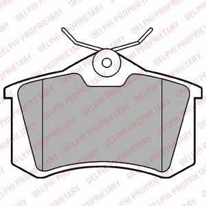 DELPHI VW колодки гальмівні задні Audi A4/6,Golf IV,V,VI,VII,Passat,Skoda Octavia II,SuperB,Citroen ABS арт. LP2254