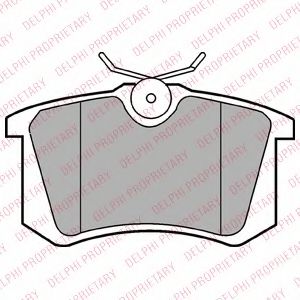 DELPHI VW гальмів.колодки задн.Audi A4,6,Golf II,III,Passat,Skoda SuperB ABS арт. LP2255