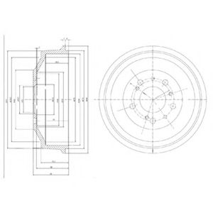 Гальмівний барабан задн ALFA ROMEO AR 6  CITROEN C25, JUMPER I  FIAT DUCATO, TALENTO  PEUGEOT BOXER, J5 1.8-2.8D 09.81-  арт. BF153