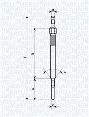 MAGNETI MARELLI VW свічка розжарювання 4.4V 2,0TDI: Audi A3Golf V,TouranSkodaSeat  арт. 062900051304