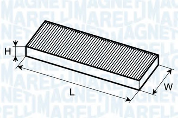 MAGNETI MARELLI NISSAN фільтр салону Renault Trafic 1,9-2,5dCi 01-.Primastar 1,9-2,5dCi 02-  арт. 350203062370