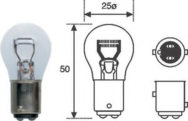 P21 5W 12 Лампа накаливания (12V P21/5W) VOLKSWAGEN арт. 008528100000