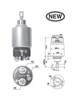 MAGNETI MARELLI втягувальне реле стартера DB 1,8-2,3 W202/210 VW LT 2,3 96-  арт. 940113050543